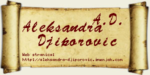 Aleksandra Điporović vizit kartica
